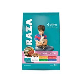 RAZA GATO Carne y leche gatito  8kg