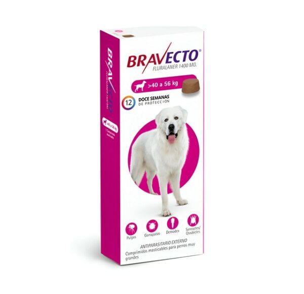 BRAVECTO PASTILLA 20-40kg (fluralaner 1000mg) + MEDALLA GEO BRAVECTO DE REGALO - Imagen 2